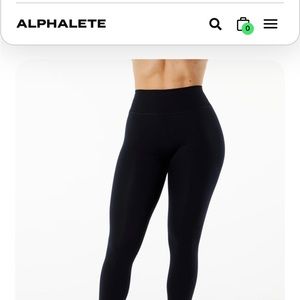 ALPHALETE Alphalux Wonder Legging High Waisted Black Size XL
